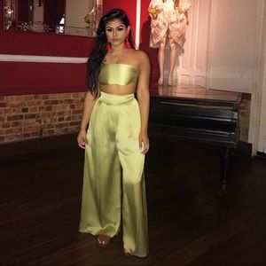 WhiteFoxBoutique Lime Green two piece set